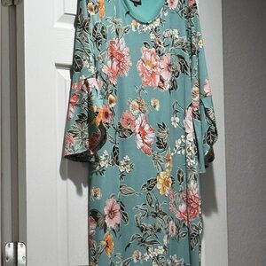 Glamour - Floral Teal Dress size 14